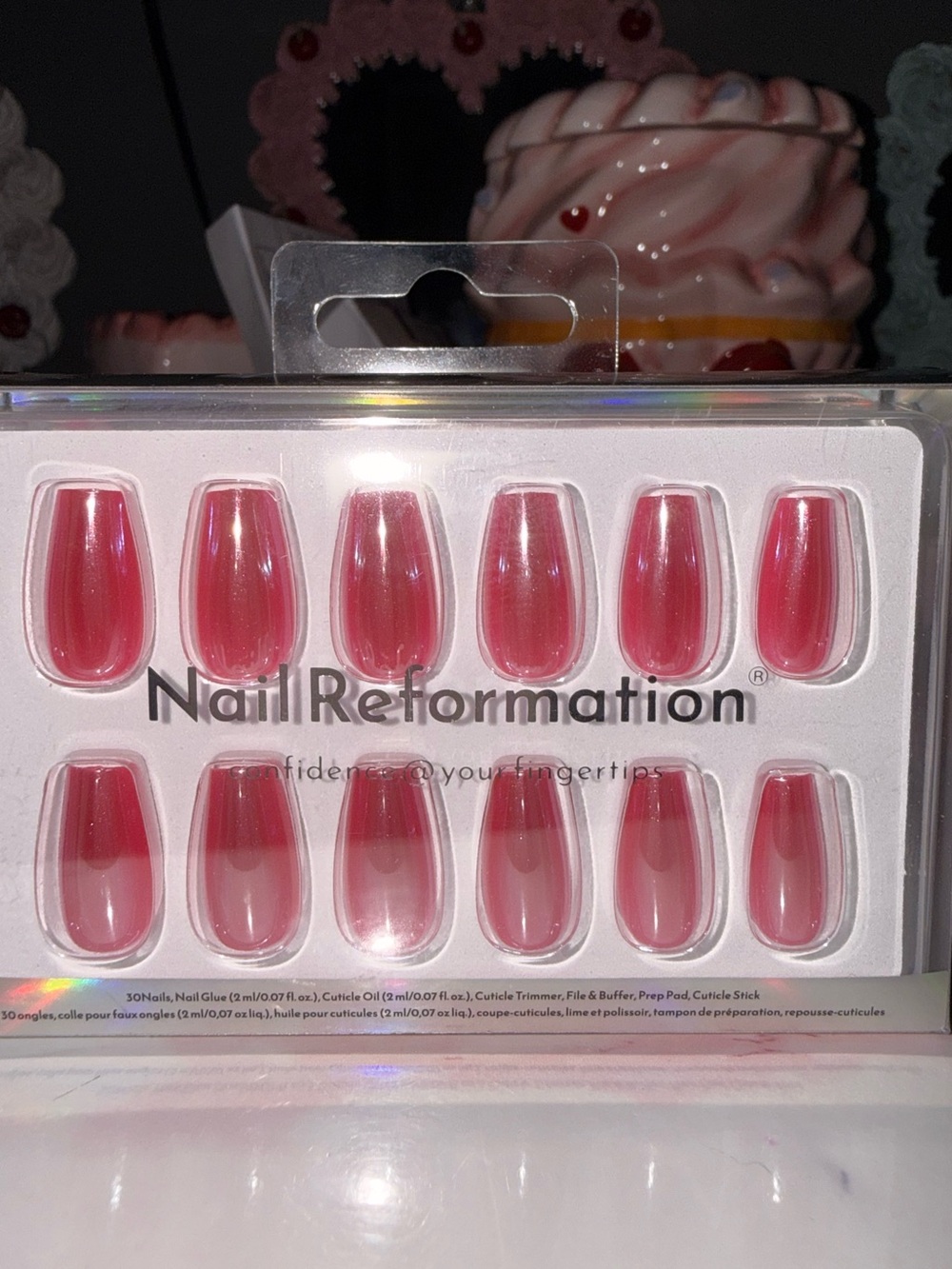 Nail Reformation Pink Chrome Press-On Nails